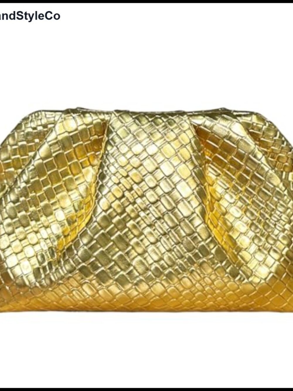 PU Leather Clutch Purse Metal Clasp Evening Handbag Formal Gift